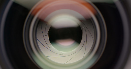 Adjusting Camera Lens aperture Iris