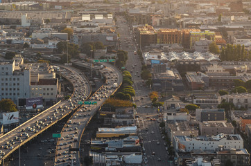 Heavy Traffic in San Francisco At Rush Hour