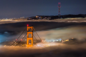 San Francisco Golden Gate Bridge at Night