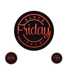 Black friday sale, emblem - vector illustration