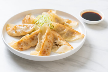 Japanese gyoza or dumplings snack