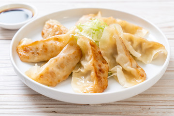 Japanese gyoza or dumplings snack