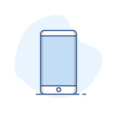 Mobile phone line icon. Smartphone symbol outline vector.