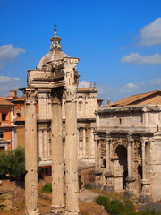 Panoramic view of Roman Forum.  Rome, Italy