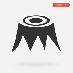 stump icon isolated on grey background, in black, vector icon illustration