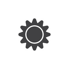 Sun vector icon. filled flat sign for mobile concept and web design. Sunny weather simple solid icon. Symbol, logo illustration. Pixel perfect vector graphics