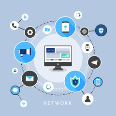 Network business illustration