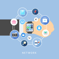 Network business illustration