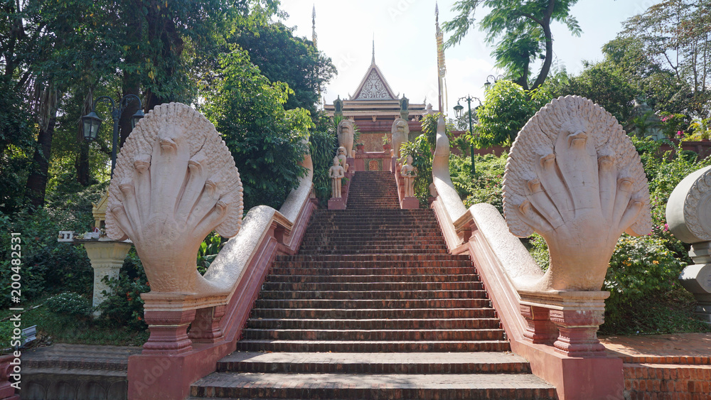 Wall mural wat phnom temple complex