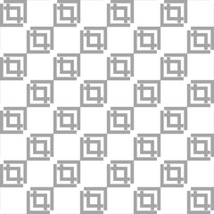 Gray geometric ornament on white background. Seamless pattern