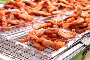 Fried pork at street food