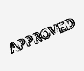 Approved stamp, label, sticker or stick flat icon 