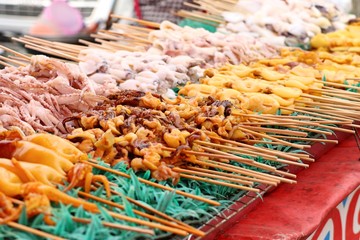 grilled squid in street food