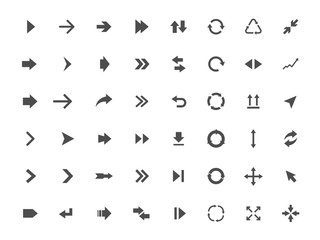 Fototapeta na wymiar Arrow icons set, arrow sign vector illustration
