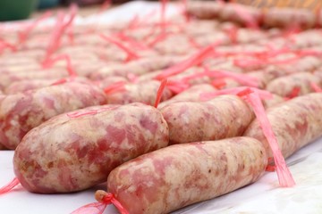 sausages at street food