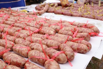 sausages at street food