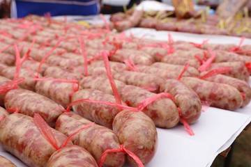 sausages at street food