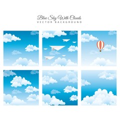 Blue sky with clouds background