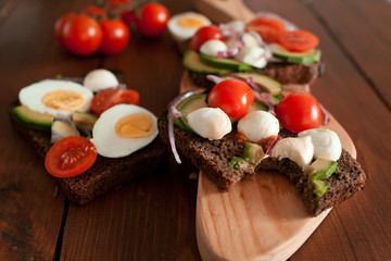 sandwich and ingredients for it