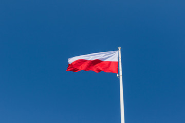 Flag of Poland waving. 