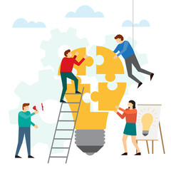 Brainstorm and creative idea concept