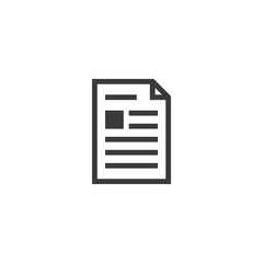 Document paper outline icon. isolated note paper icon in thin line style for graphic and web design. Simple flat symbol Pixel Perfect vector Illustration.