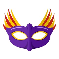 Beautiful mask icon. Flat illustration of beautiful mask vector icon for web