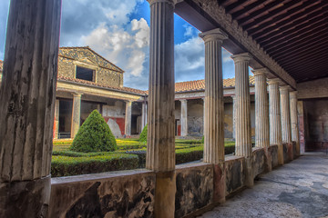 Italy, Pompei, 02,01,2018      Casa del Menandro (House of Menander) a house in Pompeii, Italy.