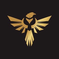 gold eagle logo for team or brand