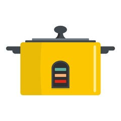 Pressure saucepan icon. Flat illustration of pressure saucepan vector icon for web