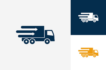 Arrow Truck Logo Template Design Vector, Emblem, Design Concept, Creative Symbol, Icon