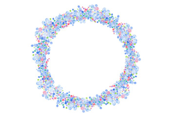 水玉　水彩　手描き