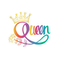 Queen hand lettering
