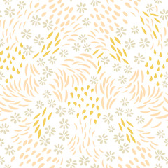 Fototapeta na wymiar Vector organic seamless abstract background, botanical motif, freehand doodles pattern.