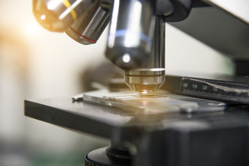 close up objective lens microscope.