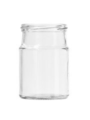 Round Shape Glass Canister no cap isolated on white background clipping paths
