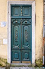 Vintage colored wooden door