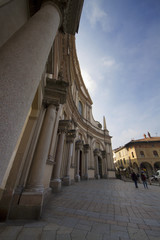 Vigevano, Italy, Lombardy,04/10/2018 view of renaissance monumental central square