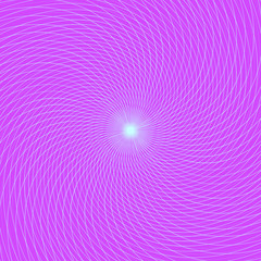 abstract pattern, blue lines twisted into a spiral on a violet background