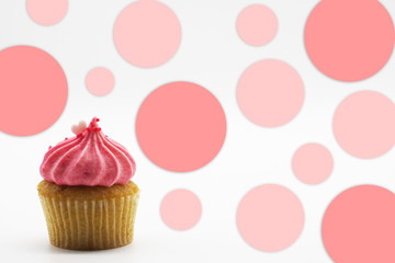 Cupcakes on a white background