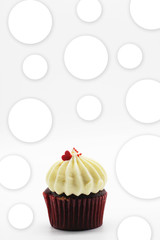 Cupcakes on a white background