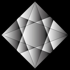 Geometric set stars and flowers for gifts and holidays pattern vector EPS10