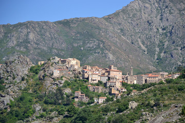 Fototapeta na wymiar villages de Balagne en Corse, felicito, speloncato, nessa, Ile de beauté, Haute-Corse, France