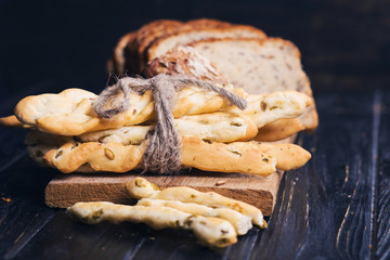 different bread in studio