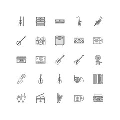 music outline icons 25
