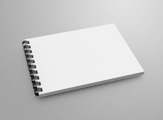 Spiral notebook in 3d render