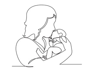 woman with newborn