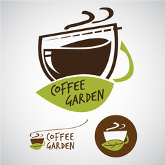 Coffee garden logo concept - vector