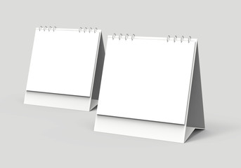 Blank desk calendar