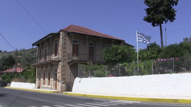 Typical country house in village on Crete in Greece.